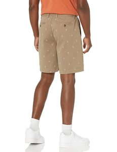 Pantalones Cortos Bermuda para Hombre, Color Caqui, de Algodón Estampado con Anclas, Cintura Media, Estilo Casual, Transpirable, Tejido, con Bolsillos y Cierre de Botones - Product Image 2