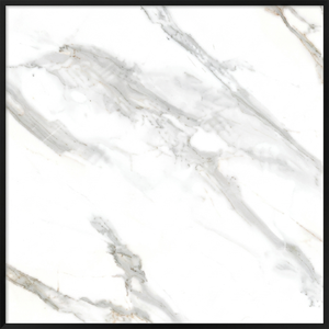 Azulejo con Aspecto de Mármol Blanco, Carrara Perla, Pulido Brillante, Formato 600X600 mm, para Pared y Suelo - Product Image 1
