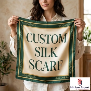 Écharpe carrée imprimée personnalisée de qualité supérieure, marque privée, écharpe de mode, fabricant de textiles OEM ODM sur mesure - Product Image 5