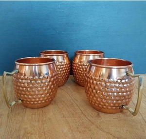 Taza Martillada de Cobre Vintage con Asa de Latón - Vaso Ecológico para Moscow Mule, Ideal para Regalo de Fiesta o Vino - Product Image 5