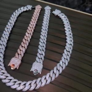 Collier tennis en argent sterling 925 fait main avec moissanite taille brillant, aspect diamant VVS, bijoux de luxe tendance - Product Image 4