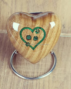 Heart Shaped Wooden Cremation <b>Urns</b> Best Quality Small Size Pet <b>Urns</b> for <b>Dogs</b> Cats Engraved Ashes Vessels for Funeral Supplies - Product Image 2