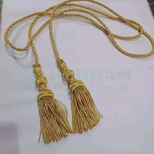 Antique Gold Metallic Wire Pectoral Cross <b>Cord</b> Priest Vestment Cincture Rope Bishop Tassel <b>Cord</b> Home Textile Customized Size - Product Image 1
