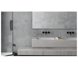 Lavabo de Baño Rectangular de Mármol para Encimera, Mueble de Madera, Diseño Moderno, Acabado Dorado, con Escurridor, 12L - Product Image 5