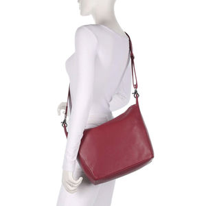 Bolso de Hombro de Cuero Genuino para Mujer, Bolso Cruzado con Cremallera, Correa Ajustable, Bolso Tipo Tote con Textura Granulada para Viajes Diarios - Product Image 4