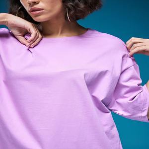 Envío Directo, camisetas lisas personalizadas, ropa de calle gráfica para mujer, con logotipo OEM Camiseta de algodón en blanco, camiseta de diseño personalizado para mujer - Product Image 3