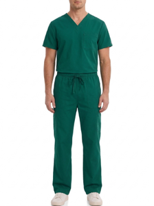 Ensemble d'uniformes médicaux unisexes pour infirmières, pantalon de jogging, polyester et élasthanne, logo personnalisé, vente en gros - Product Image 2
