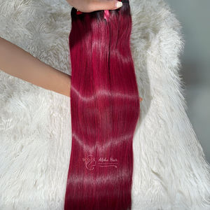 Premium Custom Color Mirror Bone Straight Bundles Barato HD Lace Double Drawn Frontal Peluca Raw Extensiones de cabello humano vietnamita - Product Image 3