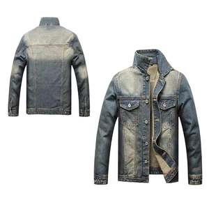 Veste en jean indigo non lavé pour homme, en denim brut épais, durable et résistante, par Outfitize - Product Image 2