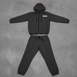 Custom Men's <b>Reflective</b> Nylon Windbreaker Tracksuit Streetwear Set With Casual Embroidered <b>Jacket</b> <b>Reflective</b> Street Style - Product Image 6
