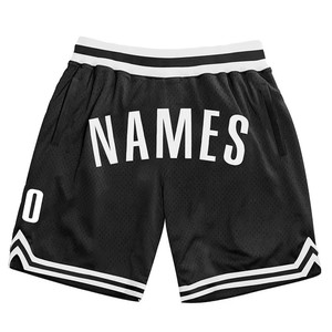 Streetwear vintage personnalisé short de basket-ball léger et respirant de haute qualité à double maille pour hommes impression de matériel rétro; couleur unie - Product Image 2