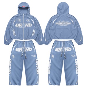 Manufacturer Custom Tracksuits Street Wear 100% Cotton Womens 2 Piece Shorts <b>Crop</b> <b>Top</b> Hoodie Acid Wash Two Piece Sport Gift <b>Sets</b> - Product Image 3
