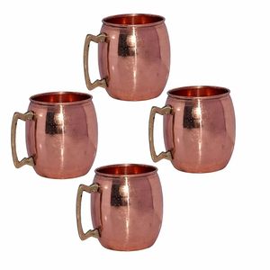 Sophisticated Copper Moscow Mule <b>Mugs</b> Designed For Serving Cold Cocktails In Kitchen Bar And Family Dining Gatherings - Product Image 2