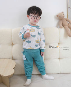 Conjunto de Ropa para Niños de Alta Calidad, Ropa de Casa de Algodón, Ropa Cómoda para Niños, Chándal, Camiseta, Pantalones, Ropa para Niños Pequeños - Product Image 3