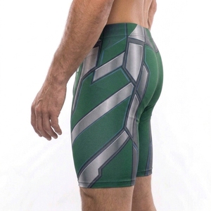 Breathable Moisture Wicking Athletic Training Gym Wear Polyester/Nylon Fabric <b>Mens</b> Solid Casual <b>Compression</b> <b>Shorts</b> - Product Image 5