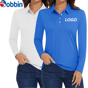 Camiseta Polo Personalizada con Logotipo para Mujer, Transpirable, 100% Algodón, Camisetas de Golf para Mujer, Camisetas Polo de Manga Larga Transpirables para Mujer - Product Image 1