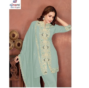 Women Designer Kurti Suit Ethnic Traditional Stylish Party Wear Outfit for <b>Wedding</b> Office Wear Regular Fit Stretchable Quick Dry - Product Image 1