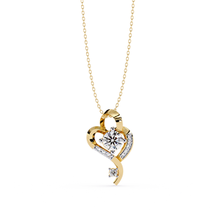 Collar con Colgante Solitario de Diamante de Laboratorio con Corte Redondo en Oro Sólido de 14K, Modelo Clásico Aries Jewel, para Mujer, Regalo para Fiestas - Product Image 6