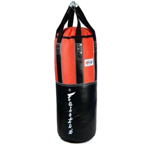 กระสอบทรายฝึกซ้อมมวย Fairtex สีแดงดำ ผ้า Oxford ทนทาน แบบผูกเชือก ไม่บรรจุทราย สำหรับผู้ใหญ่ - Product Image 1