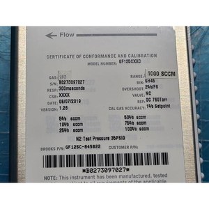 Brooks GF125CXXC เครื่องมือ CHF3 GF125C-B45022 100SCCM GF125ควบคุมการไหลของมวลที่ใช้เป็นอุปกรณ์เซมิคอนดักเตอร์มรดก PA - Product Image 4