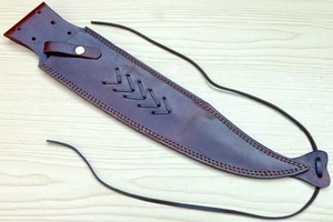 Couteau Bowie à pointe clip, fait main, DIY, OEM/ODM, lame en acier D2, manche en bois avec étui en cuir, couteau d'extérieur - Product Image 5