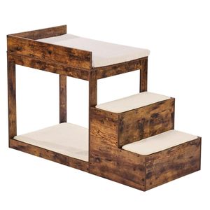 Piattaforma a 3 livelli per animali domestici, con scaletta e lettino, per finestra, divano o letto alto, per cani e gatti - Product Image 1