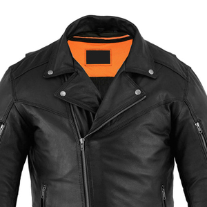 Vestes en cuir personnalisées pour hommes, vestes de moto en cuir tendance, veste de motard en cuir véritable de haute qualité, vêtements de rue - Product Image 6