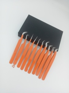 Pinzas para Pestañas con Punta Suave de Acero Inoxidable, Logotipo Personalizado, Alta Calidad, Duraderas, Precisión, Empaque Personalizado, Profesional - Product Image 5