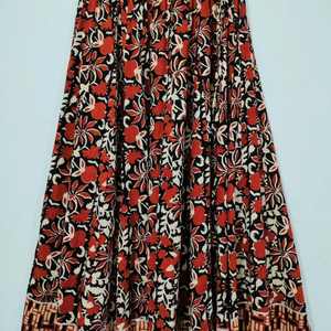 Falda con estampado de bloques, falda de algodón hecha a mano, falda tradicional con estampado de bloques, falda estampada de verano para mujer, regalo para ella - Product Image 2