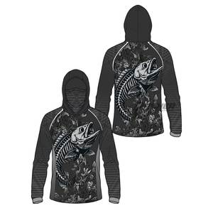 Camiseta con Capucha para Pesca Deportiva, Ropa Deportiva para Entrenamiento, Producción en Fábrica, Impermeable, Protección UV 50+, Secado Rápido - Product Image 1