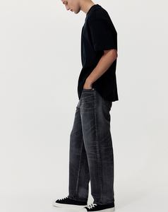 Jeans de mezclilla para hombre de cintura alta y pierna recta, lavado a la piedra, de algodón, informales, para otoño, corte regular, tela de peso medio, alta demanda 2026 - Product Image 4
