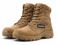 Bottes de sécurité en cuir à lacets QUICK WAY INDUSTRIES pour hommes, antidérapantes, robustes, pour l'extérieur, modèle QWI-02-51101 EUR 42/US