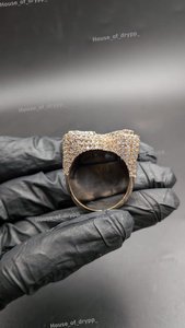 Anillo de Diamante Moissanite VVS Chapado en Rodio, Corte Baguette y Redondo, Estilo Hiphop, Joyería Unisex, Anillo para Uso Diario - Product Image 4