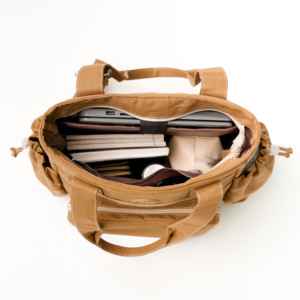 Sac fourre-tout carré en toile de qualité supérieure avec compartiment convertible pour ordinateur portable et poches fonctionnelles - Product Image 6