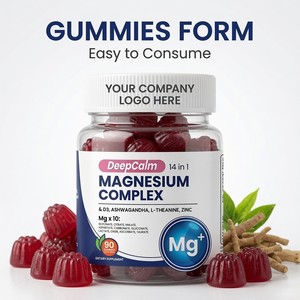 Gomitas de Magnesio de Marca Privada con Vitamina D3, Ashwagandha, L-Teanina y Zinc, Fabricante OEM ODM - Product Image 4