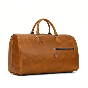 Nueva llegada: Bolsa de lona de cuero ligera y de gran capacidad con forro de poliéster, diseño plegable y cremallera, ideal para viajes de negocios. En venta. - Product Image 3