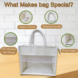 ถุงใส่ของขวัญทำจากพีวีซีใสโถใส่ไวน์ลายพร้อมกล่องใส่ของสำหรับงานแต่งงานของดิวาลี - Product Image 2