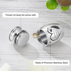 Wholesale Brass Urn <b>for</b> Cremated Remains Decorative Handcrafted Metal Ash Urn Custom Logo Metal Cremation Urn Manufacturer - Product Image 1