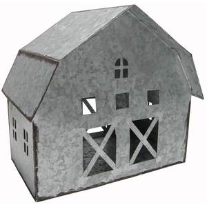 Vintage Metal House Candle Holder <b>Set</b> Rustic Iron Star <b>Lantern</b> Decorative Christmas Village Tealight Stand for Home Decor - Product Image 2