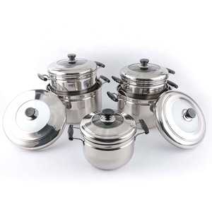 Family Size <b>Steamer</b> Pot With Multi Tier Stainless Steel Design Tight Lid Seal Heat Resistant Side Handles Fast And Even Heat - Product Image 4