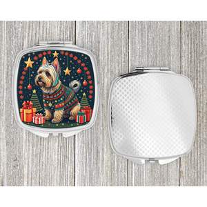 Silky Terrier Noël Compact Voyage Maquillage Miroir Portable Pliant De Poche Conception Cadeau pour Femmes et Filles - Product Image 4
