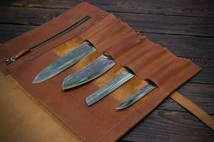 Sac de Chef en Cuir Véritable Robuste Anti-Odeur, Étui Portable pour Couteaux et Ustensiles de Cuisine pour Étudiants en Culinaria LSKR-0088 - Product Image 4