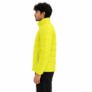 OEM <b>Men</b>’s Solid Quilted Winter <b>Jacket</b> Full Sleeve Puffer <b>Men's</b> <b>Jackets</b> Windproof <b>Lightweight</b> Casual Outerwear Clothing Wholesale - Product Image 4