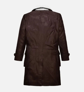 New Best High Style Winter <b>Men's</b> Sheepskin Leather Coat Brown <b>Long</b> Fur Coat With Customized Design And 100% Quality Material - Product Image 2