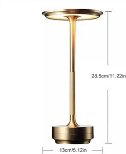 Lámpara de Mesa LED de Metal Moderna y Minimalista con Acabado Antiguo de Lujo, Diseño de Cúpula, Portátil, Exportación India TBL-224 para Decoración de Dormitorio y Hogar - Product Image 3