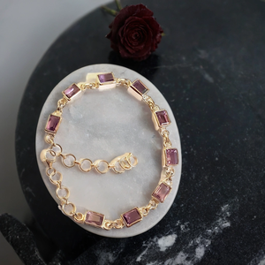 Pulsera de Plata de Ley 925 hecha a mano, pulseras de eslabones de cadena de moda Unisex, encanto de silicona de amatista Natural único, moda elegante - Product Image 2