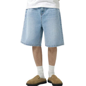 Nuevos Pantalones Cortos de Mezclilla Azul Cielo para Hombre, Casuales, Ecológicos, a la Moda, Holgados, de Algodón Transpirable, de Secado Rápido, con Bolsillos, para Verano - Product Image 6
