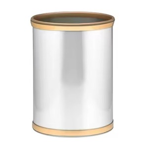 Designer Metal Dust <b>Bin</b> Featuring Smooth Contours For Sophisticated <b>Storage</b> In Living Room Bedroom Kitchen - Product Image 3