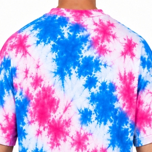 Men Printed <b>Tie</b> Dye Short Sleeve Shirt Crew Neck Short Sleeves Colorful Design Casual Wear Casual Cotton <b>Knitted</b> Breathable - Product Image 5
