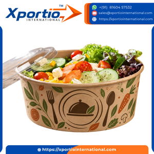 Tazón de Papel Kraft Impreso Ecológico Desechable al por Mayor de 1000 ml, Biodegradable, Apto para Microondas, Resistente al Calor, para Fiestas y Viajes - Product Image 3